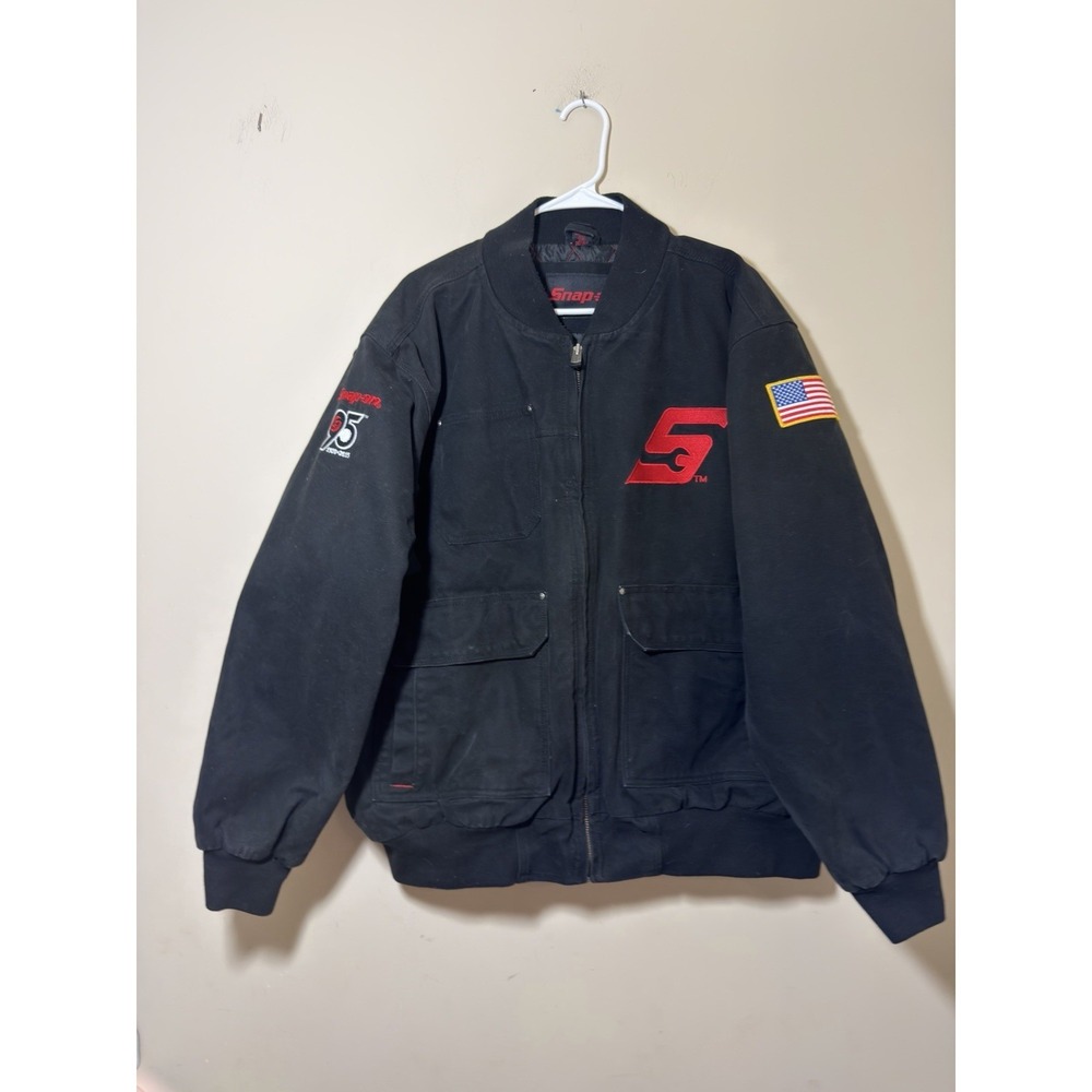 Snap-on Tools 95th Anniversary Hooded Zip Up Canvas Work Jacket Size Xl